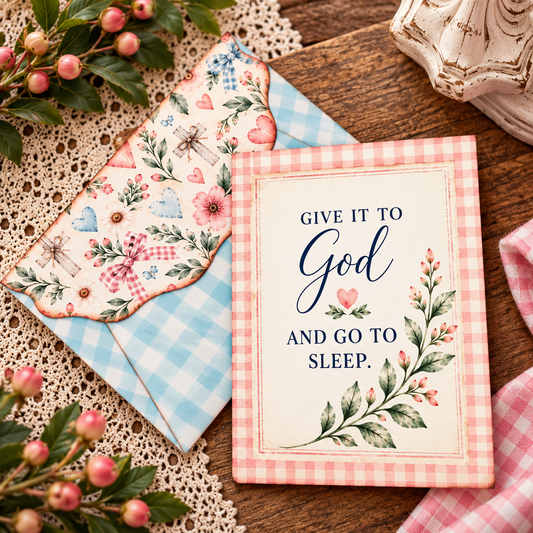 Gathered in Grace Heartfelt Greetings Cards Set | Printable Christian Greeting Cards & Envelopes