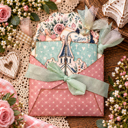 Gathered in Grace Mini Prayer Journal | Printable Christian Journal & Pocket Craft Kit