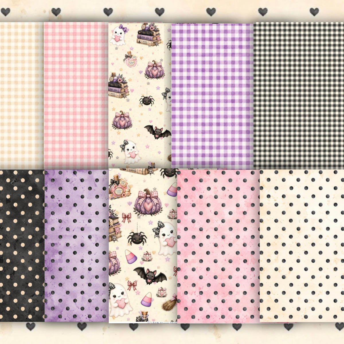 💜🐈‍⬛🩷  Too Cute to Spook Paper, Ephemera & Creative Elements Collection