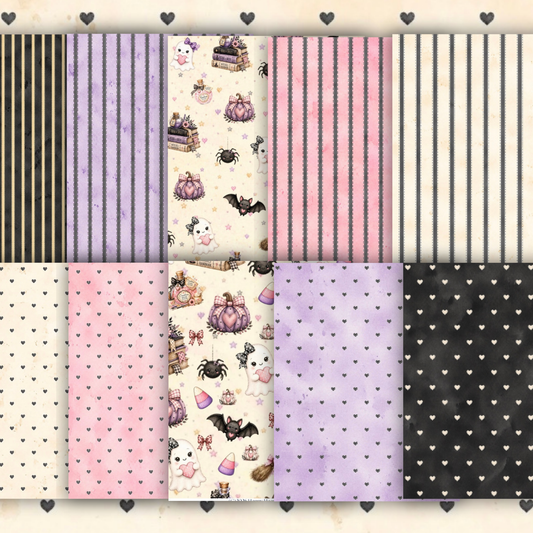 💜🐈‍⬛🩷  Too Cute to Spook Paper, Ephemera & Creative Elements Collection