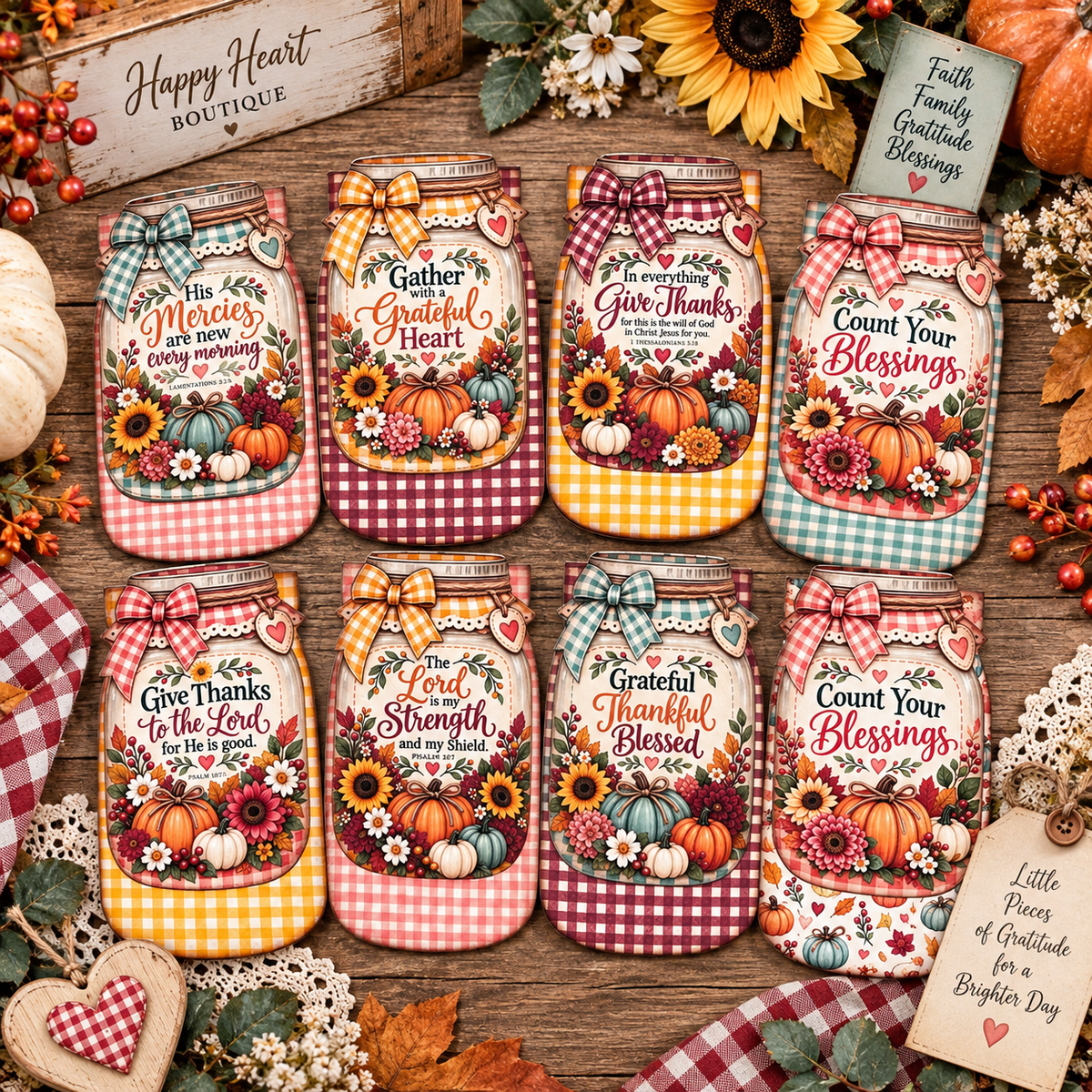 Thankful Blessings Hidden Paperclip Bookmark Set 🍂🩷