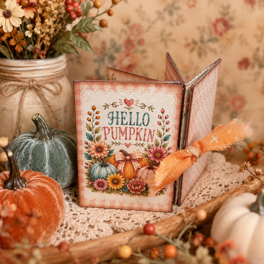 Vintage Harvest Market Mini Journal Keepsake | Printable Fall Junk Journal Kit