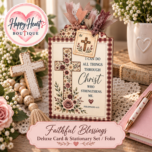 Faithful Blessings Deluxe Card & Stationery Set / Folio