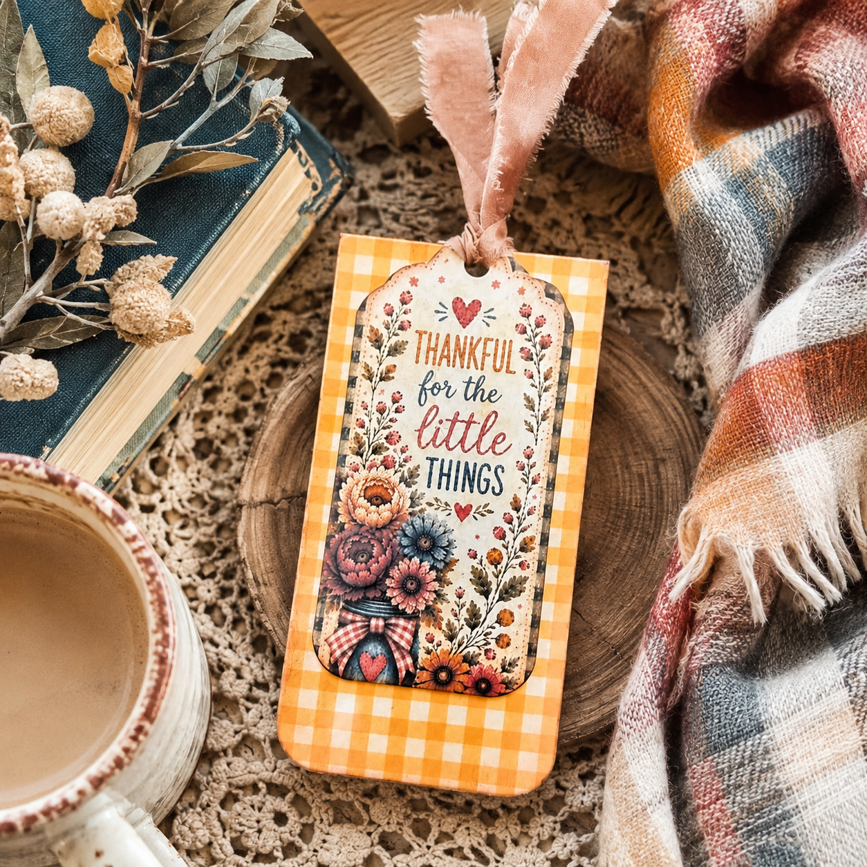 🍁 Vintage Harvest Market Bookmark Set / DIY printable
