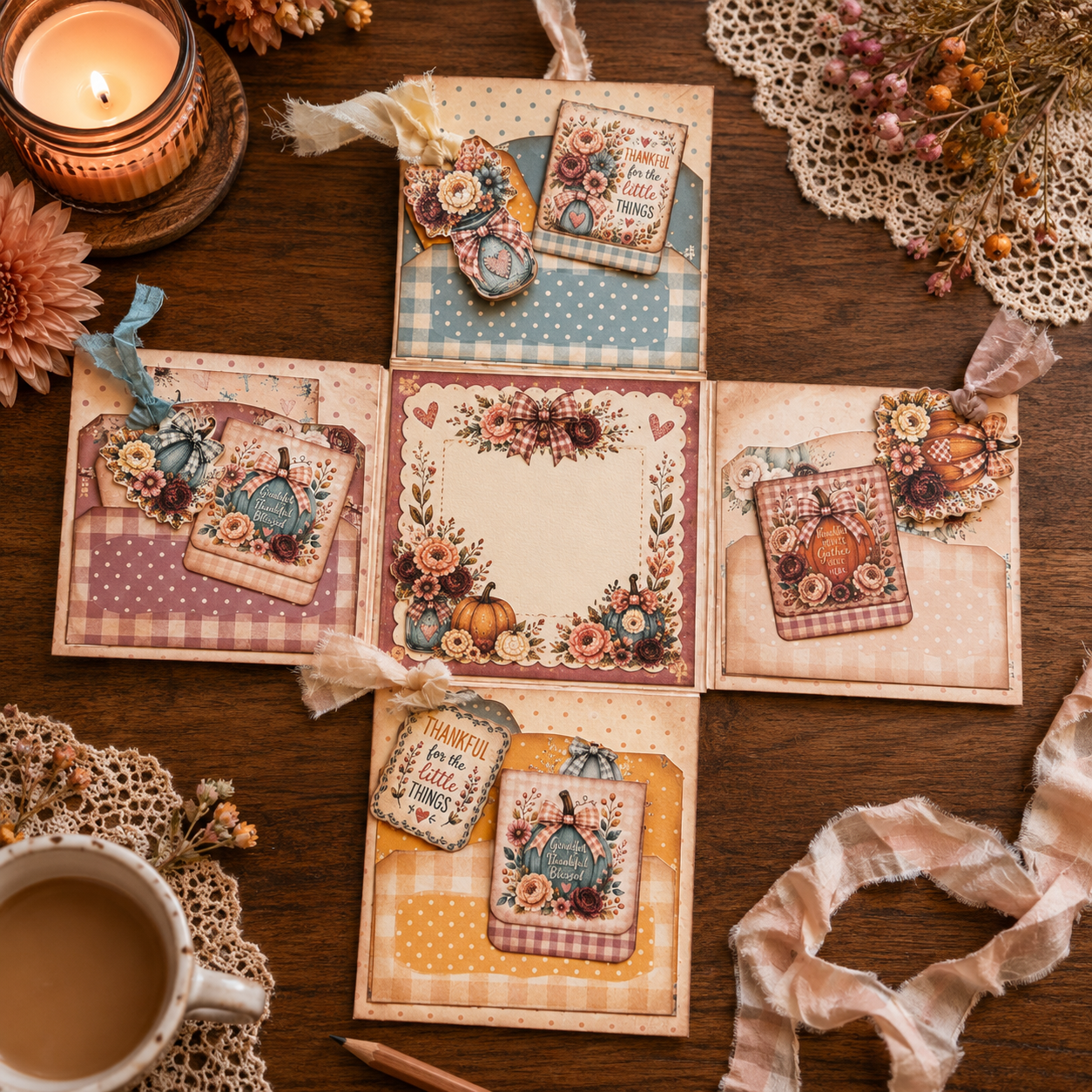 🍁 Vintage Harvest Market Flip-Out Folio | Printable Digital Download