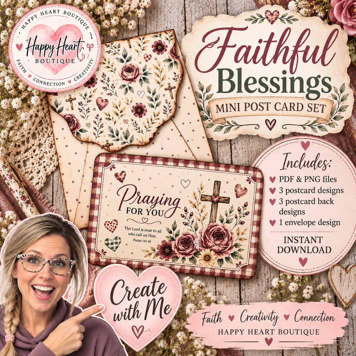 Faithful Blessings Mini Postcard Set
