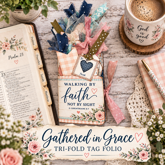 Gathered in Grace Tri-Fold Tag Folio