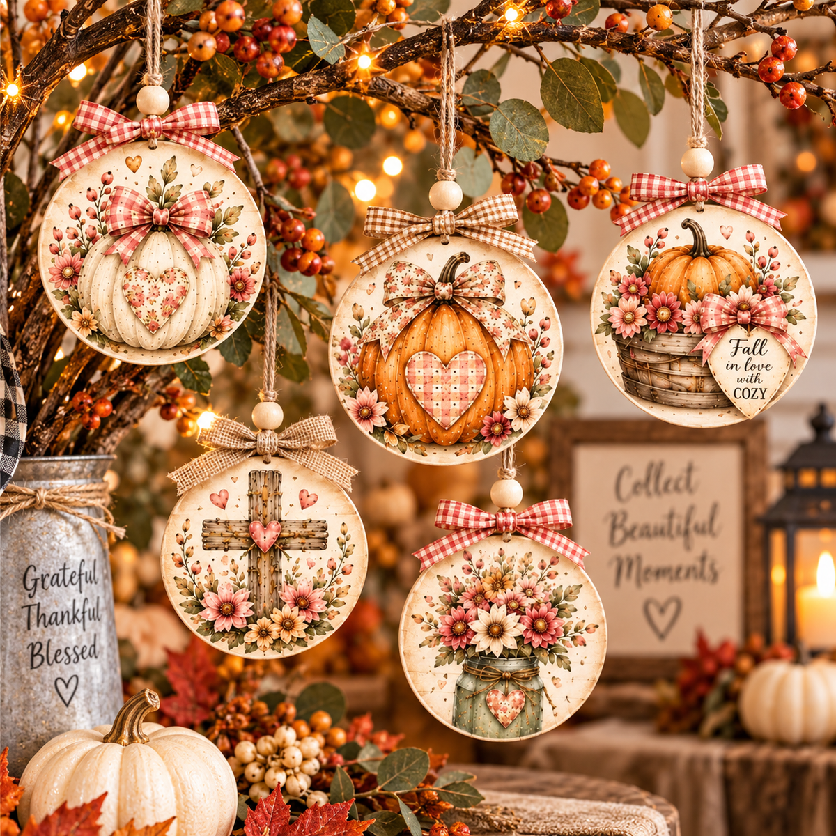 Fall Blessings Gather & Celebrate Printable Fall Party Decorations & Paper Craft Collection
