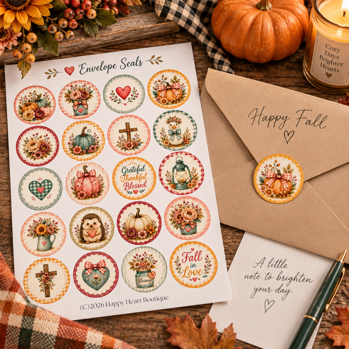 Fall Blessings Gather & Celebrate Printable Fall Party Decorations & Paper Craft Collection