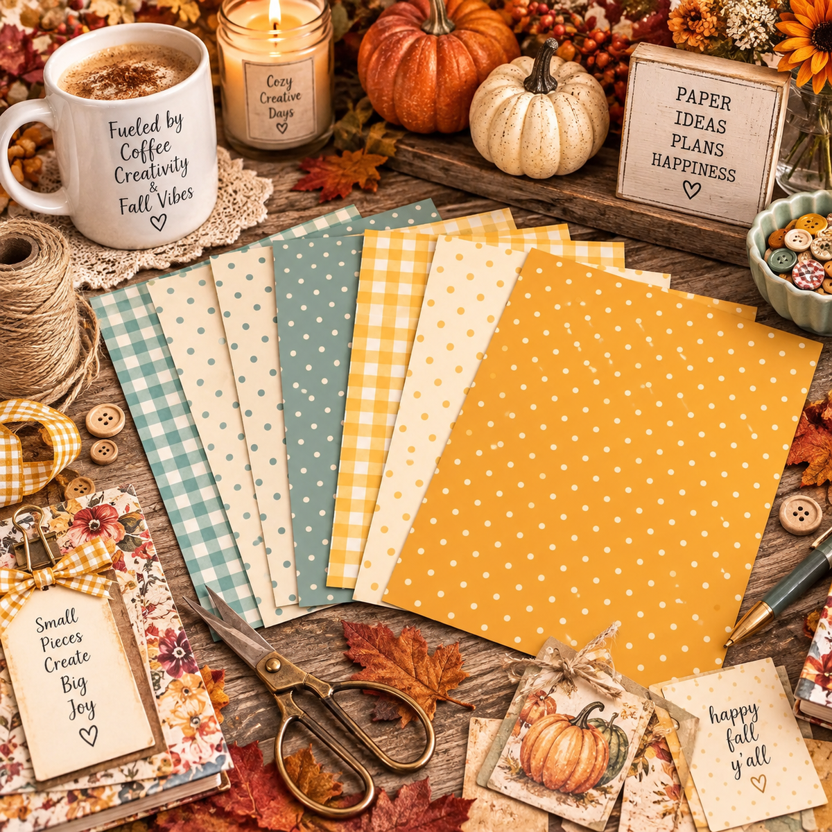 Fall Blessings Gather & Celebrate Printable Fall Party Decorations & Paper Craft Collection