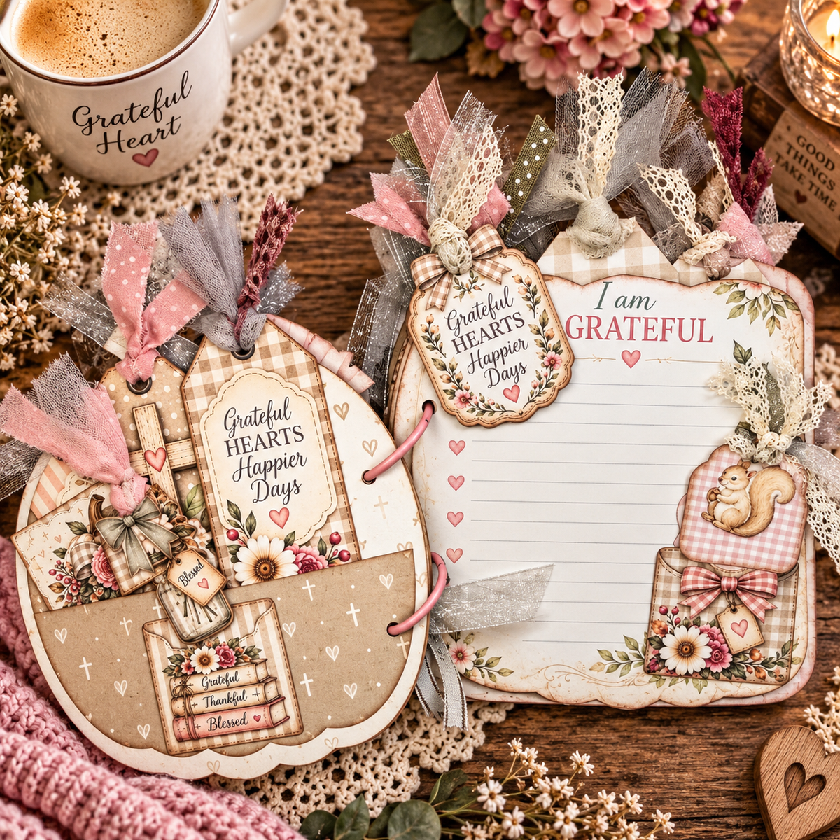 Pumpkin Cottage Full Journal | 78-Page DIY Printable Fall Guided Gratitude & Faith Journal Kit