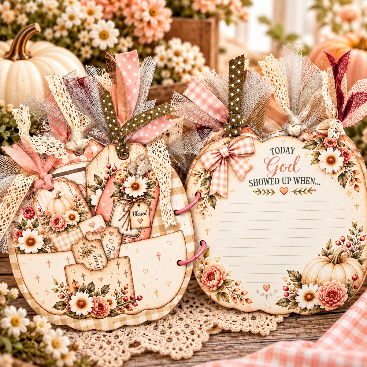 Pumpkin Cottage Full Journal | 78-Page DIY Printable Fall Guided Gratitude & Faith Journal Kit