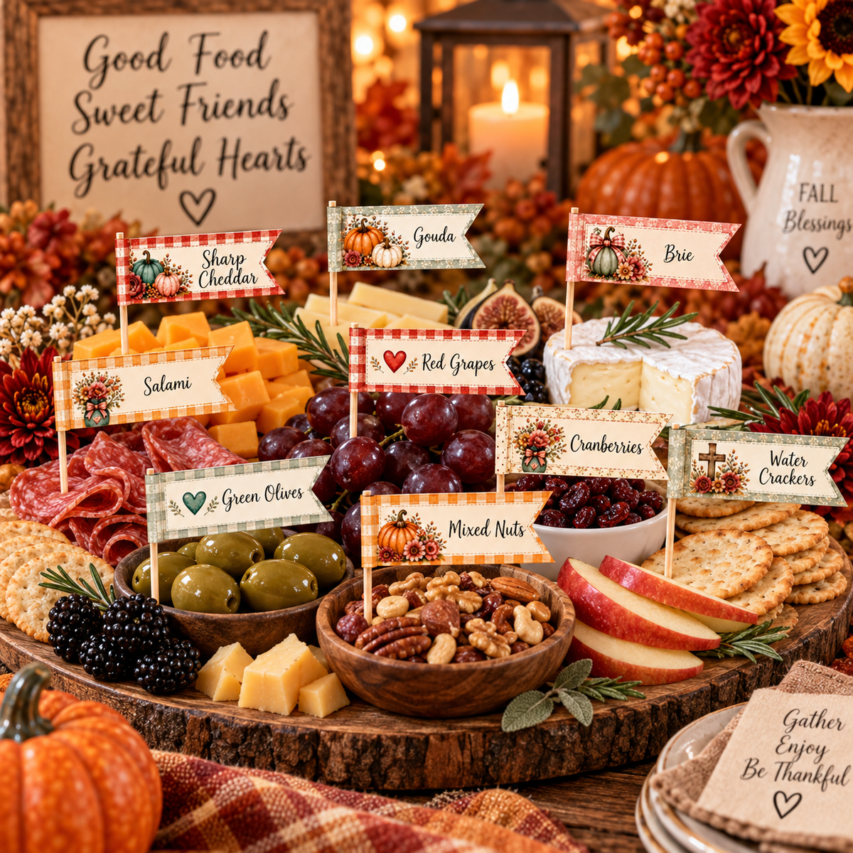 Fall Blessings Gather & Celebrate Printable Fall Party Decorations & Paper Craft Collection