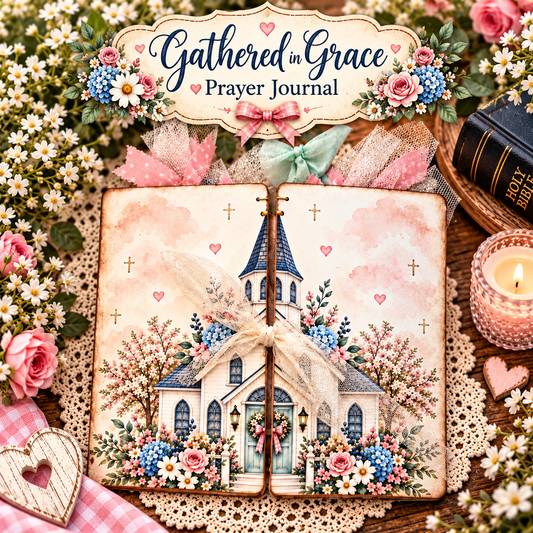 Gathered in Grace Prayer Journal | Printable Christian Prayer Journal & DIY Paper Craft Kit