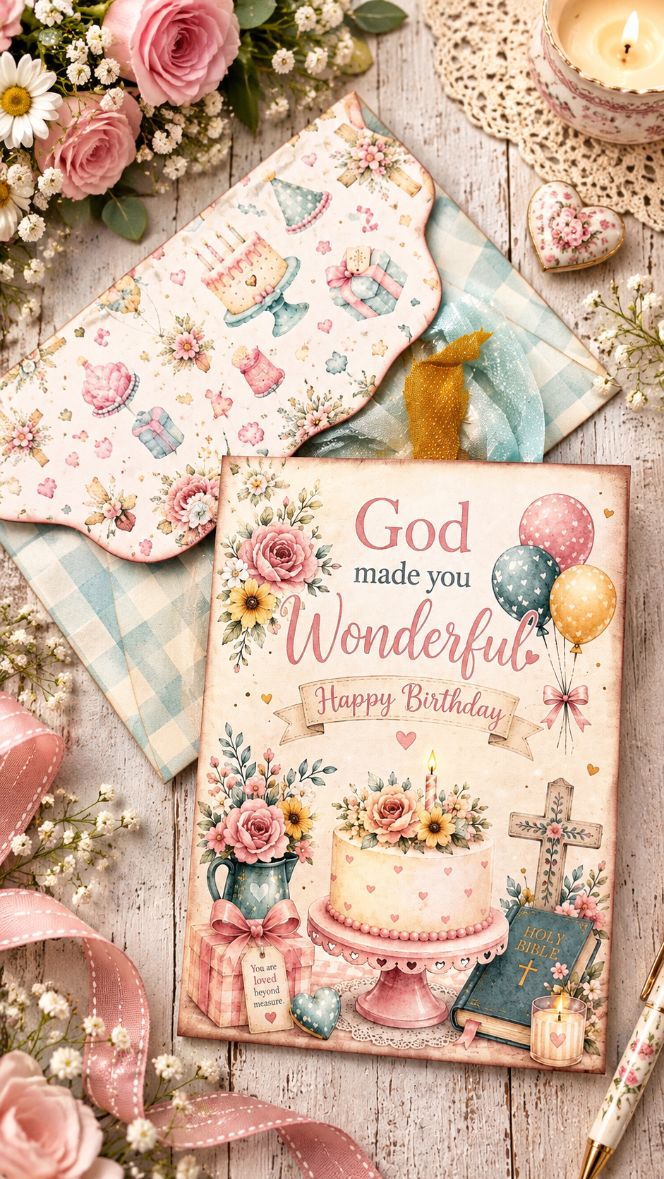 🎂💕 Birthday Celebration Bundle – 4 Deluxe Printable Birthday Card & Stationery Sets