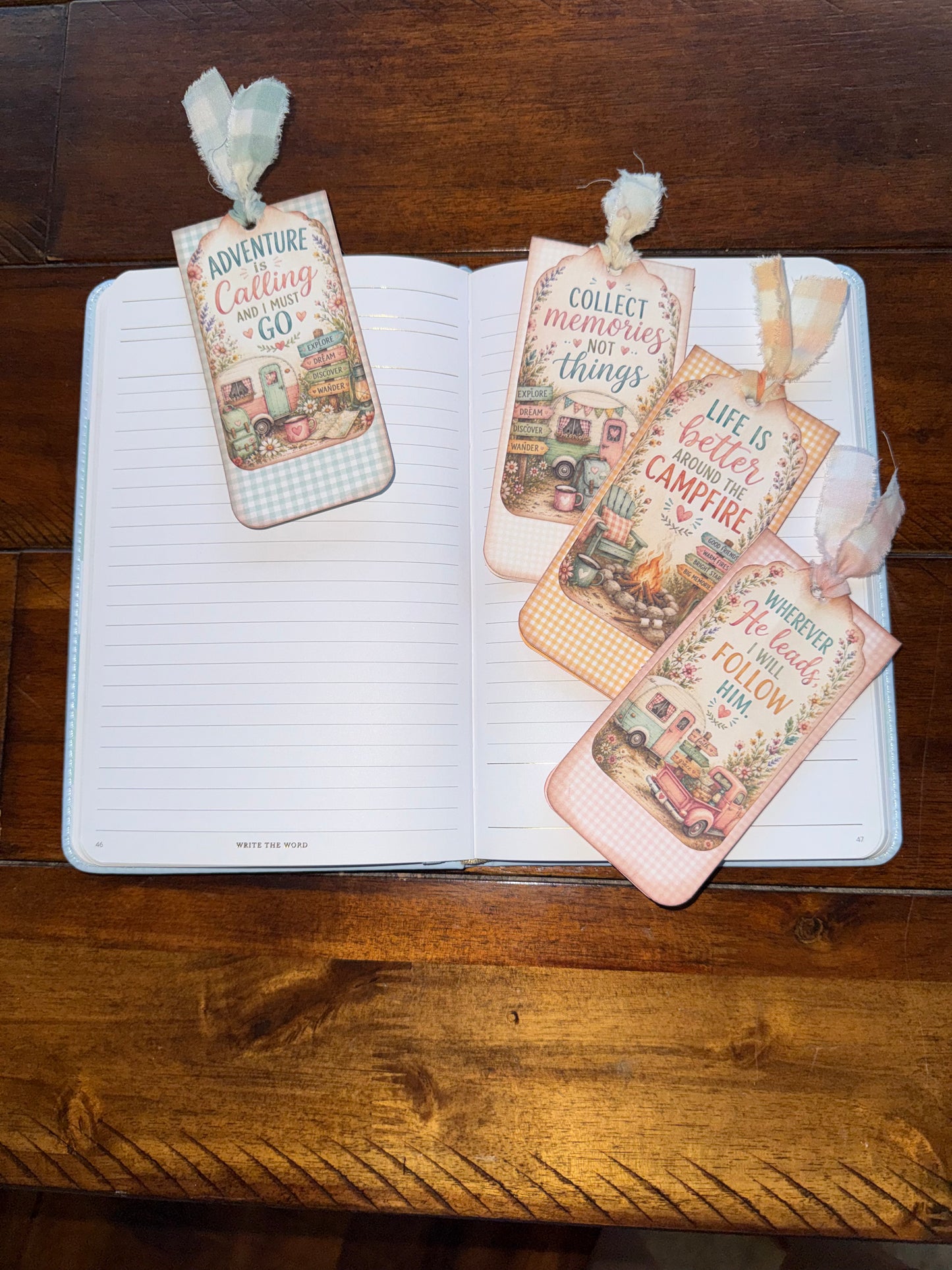 Gather and Go Printable Bookmark Set | Vintage Camper Bookmarks | Journal, Planner &  Book Lover Gift