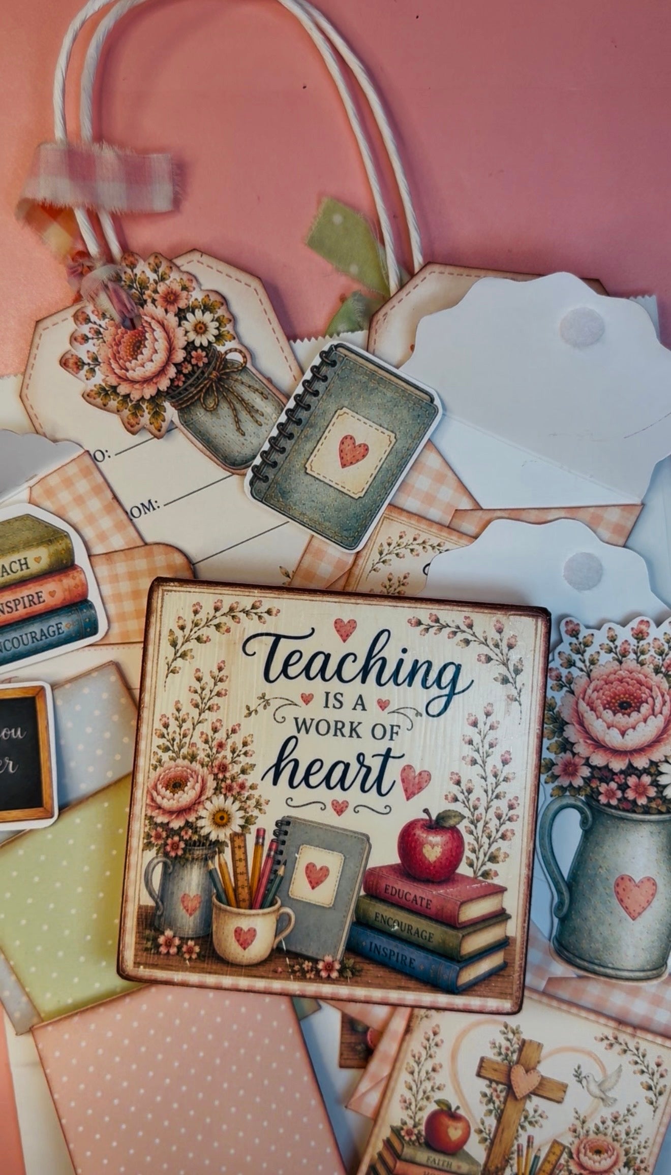🍎 Deluxe Teacher Gift Set Bundle | Printable Teacher Appreciation Gift Set | Digital Download | Gift Bags, Tags, Cards & Classroom Gifts