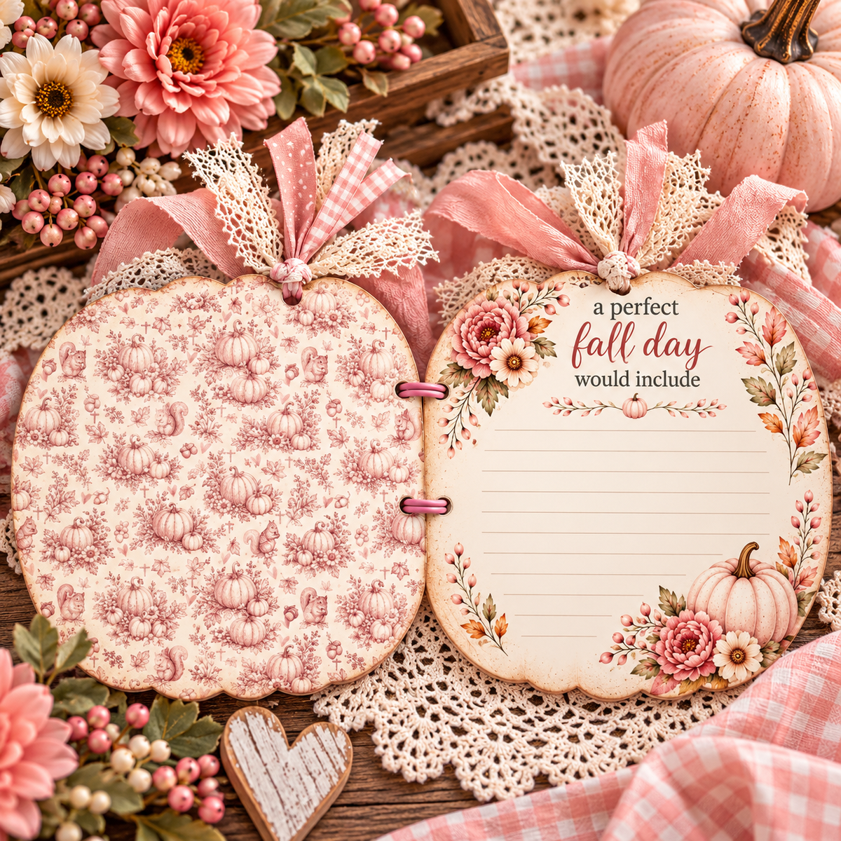 Pumpkin Cottage Full Journal | 78-Page DIY Printable Fall Guided Gratitude & Faith Journal Kit