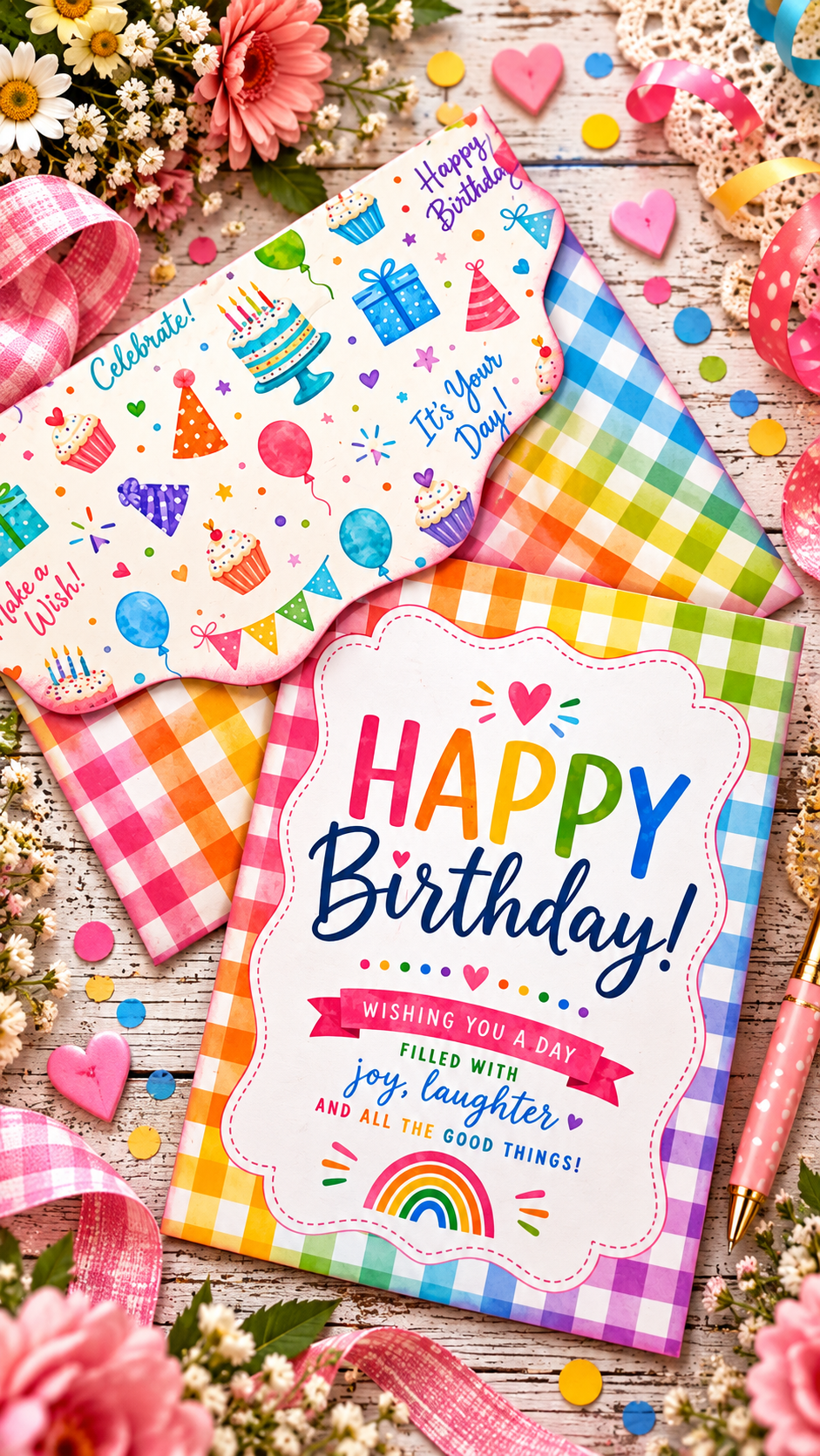 🎂💕 Birthday Celebration Bundle – 4 Deluxe Printable Birthday Card & Stationery Sets