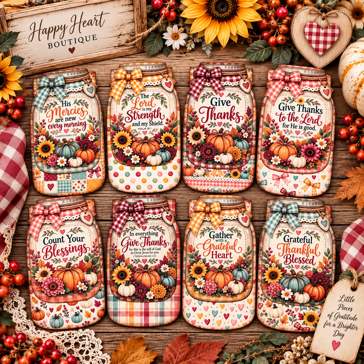 Thankful Blessings Hidden Paperclip Bookmark Set 🍂🩷