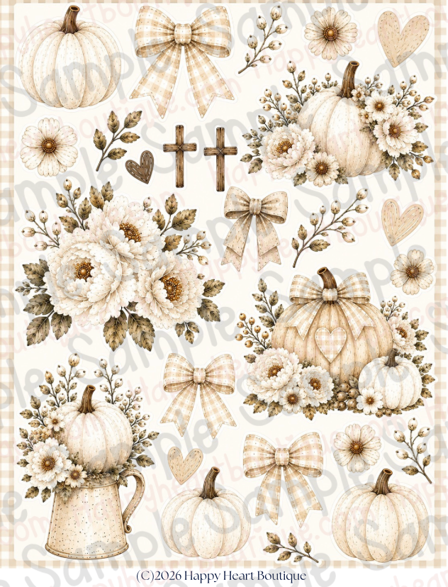 🍁 Fall Blessings Paper, Ephemera & Creative Elements Collection