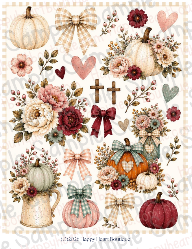 🍁 Fall Blessings Paper, Ephemera & Creative Elements Collection