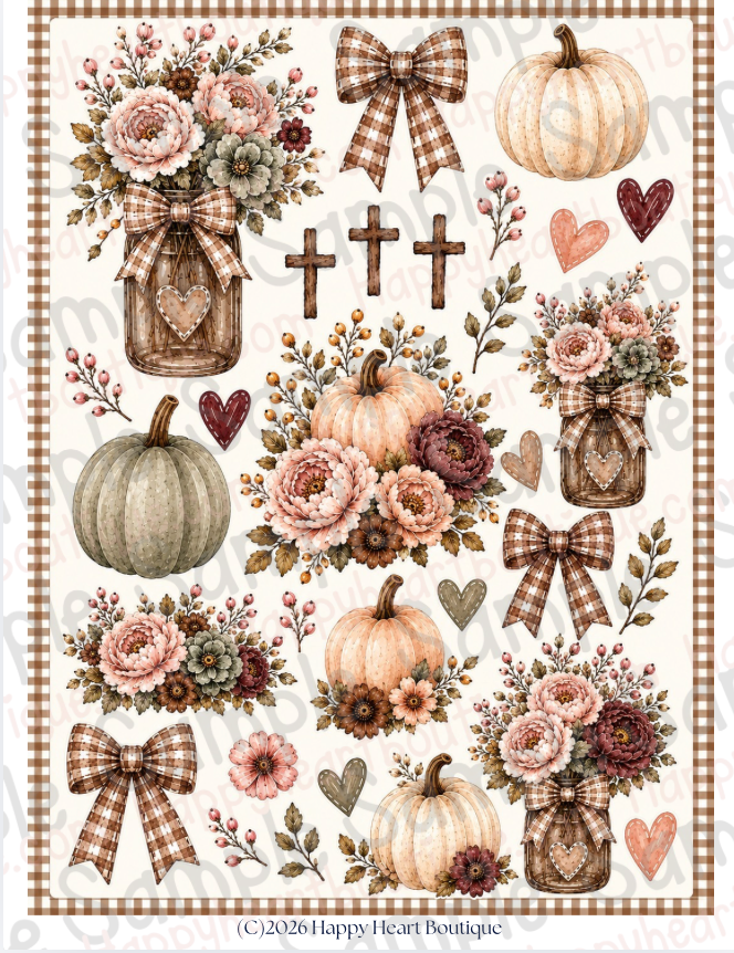 🍁 Fall Blessings Paper, Ephemera & Creative Elements Collection