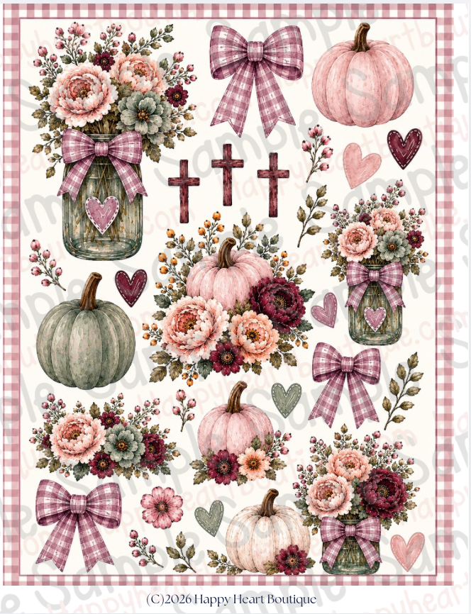 🍁 Fall Blessings Paper, Ephemera & Creative Elements Collection