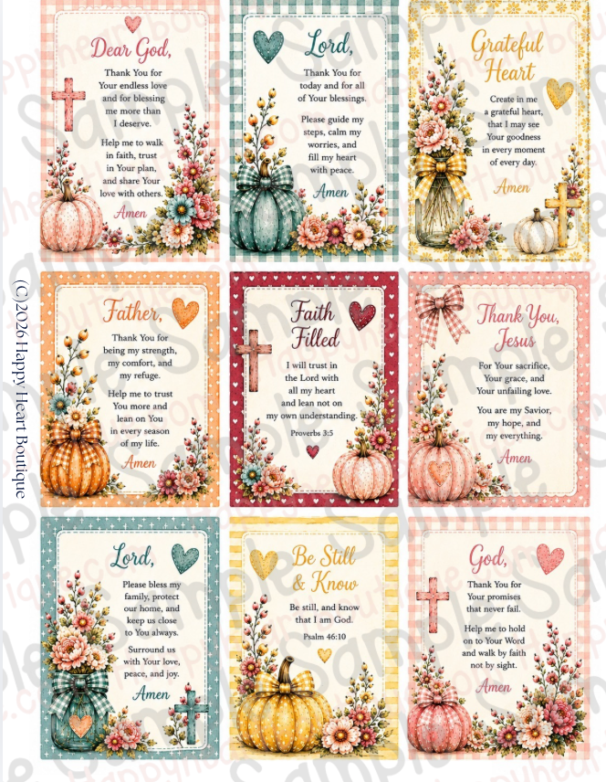 🍁 Fall Blessings Paper, Ephemera & Creative Elements Collection