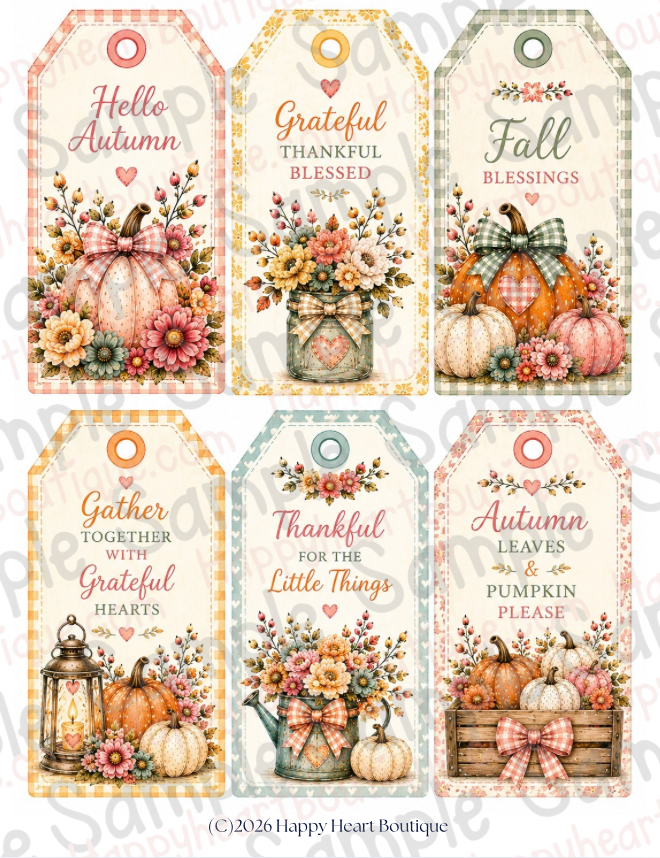 🍁 Fall Blessings Paper, Ephemera & Creative Elements Collection
