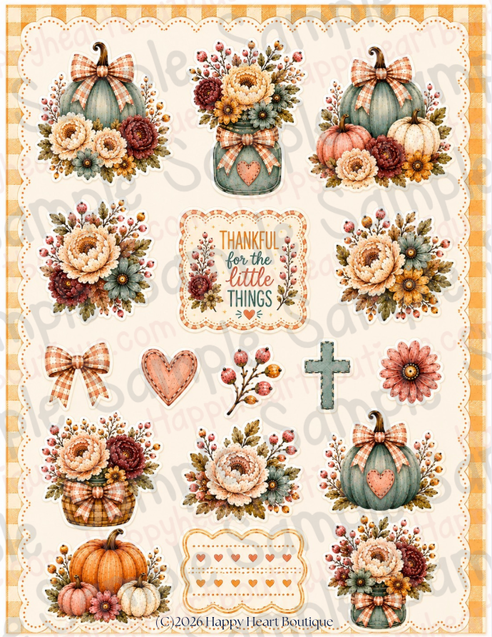 🍂 Vintage Harvest Market Printable Paper, Ephemera  & Creative Elements Collection | Fall Junk Journal, Scrapbook & Paper Crafting Kit