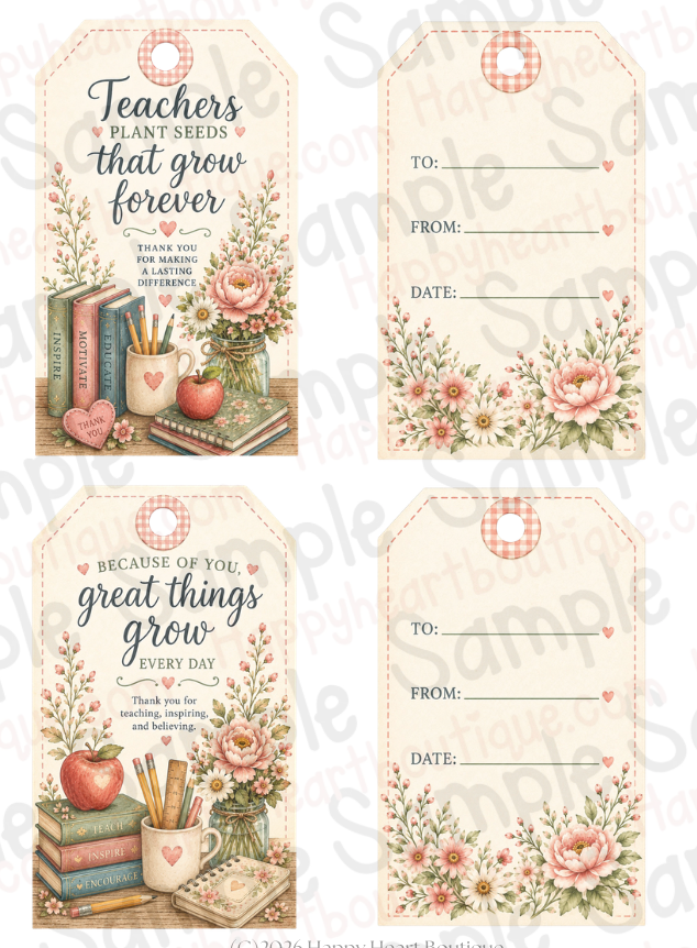 🍎 Teacher Appreciation Paper & Ephemera Collection