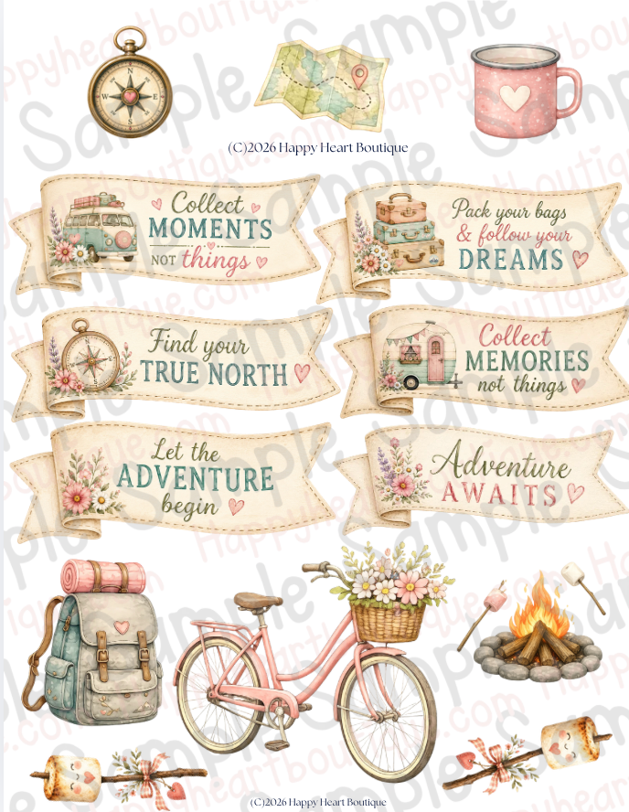 🚐 Gather & Go Summer Travel Paper & Ephemera Collection