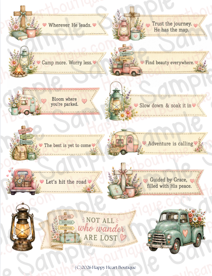 🚐 Gather & Go Summer Travel Paper & Ephemera Collection