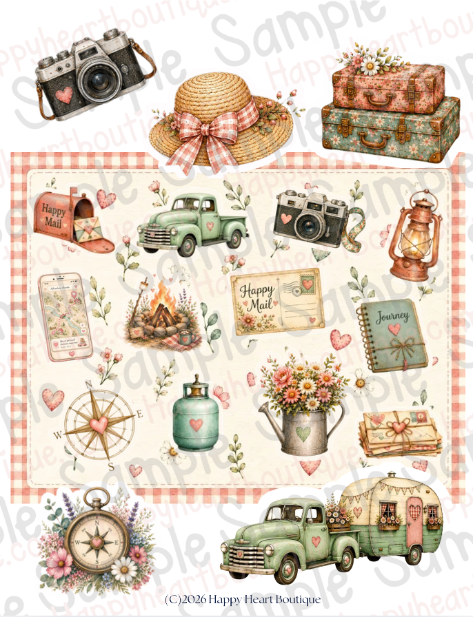 🚐 Gather & Go Summer Travel Paper & Ephemera Collection
