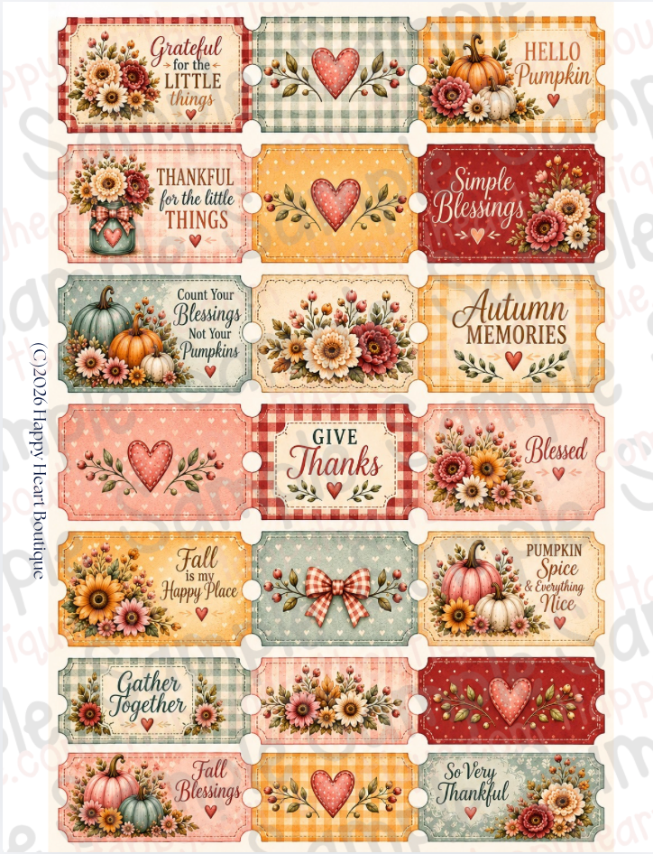 🍂 Vintage Harvest Market Printable Paper, Ephemera  & Creative Elements Collection | Fall Junk Journal, Scrapbook & Paper Crafting Kit