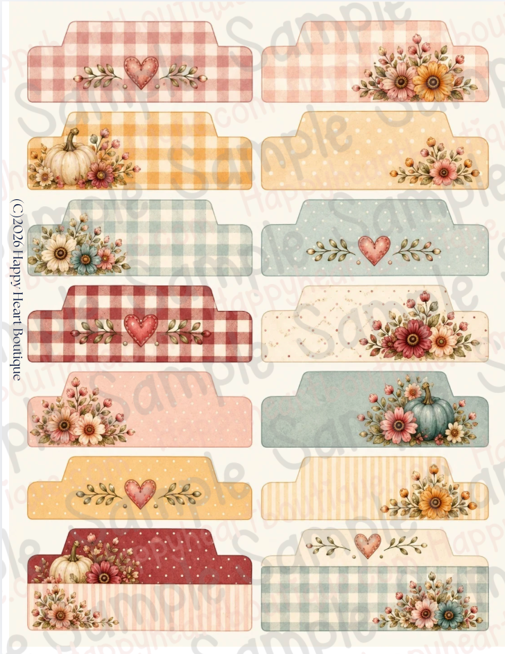 🍂 Vintage Harvest Market Printable Paper, Ephemera  & Creative Elements Collection | Fall Junk Journal, Scrapbook & Paper Crafting Kit