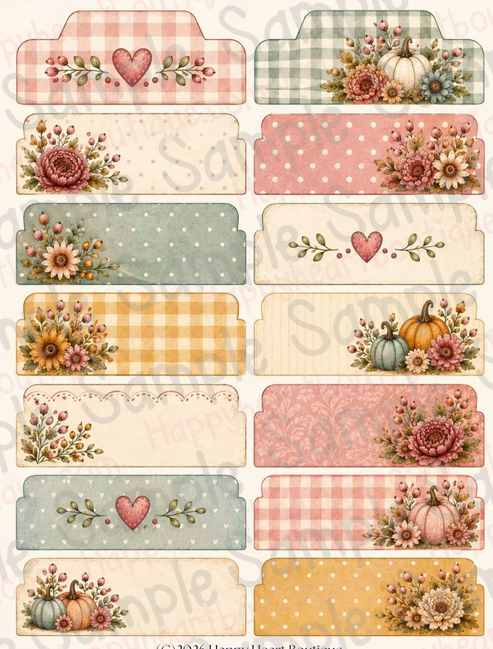 🍂 Vintage Harvest Market Printable Paper, Ephemera  & Creative Elements Collection | Fall Junk Journal, Scrapbook & Paper Crafting Kit