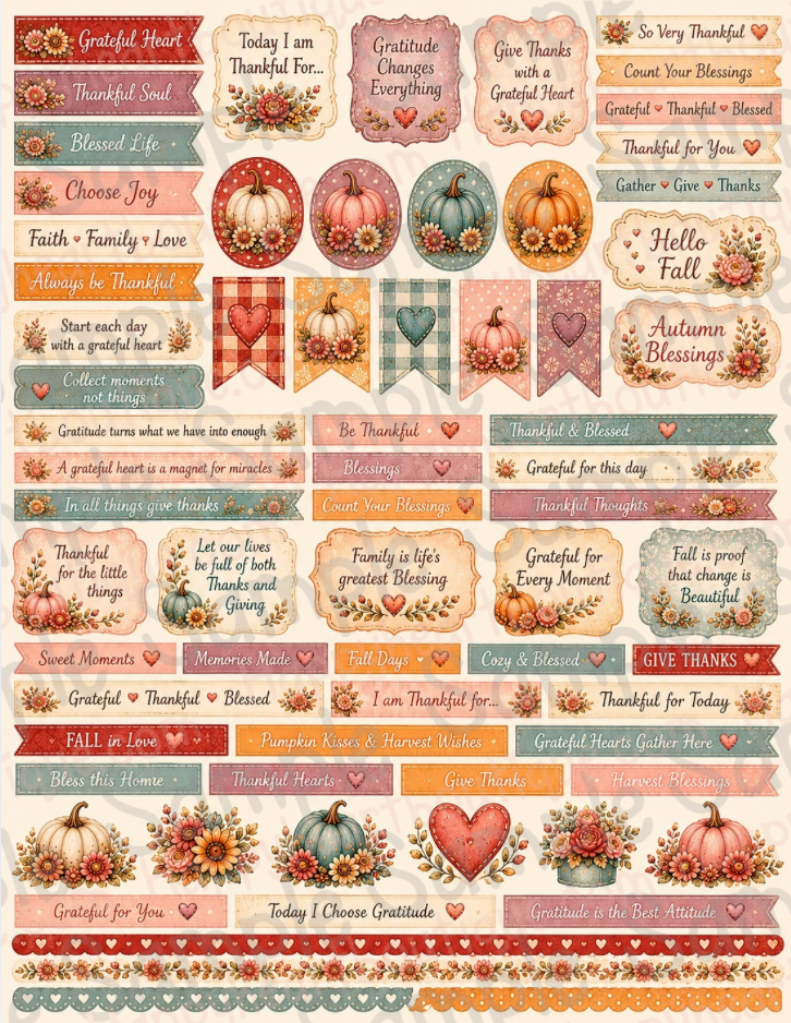 🍂 Vintage Harvest Market Printable Paper, Ephemera  & Creative Elements Collection | Fall Junk Journal, Scrapbook & Paper Crafting Kit