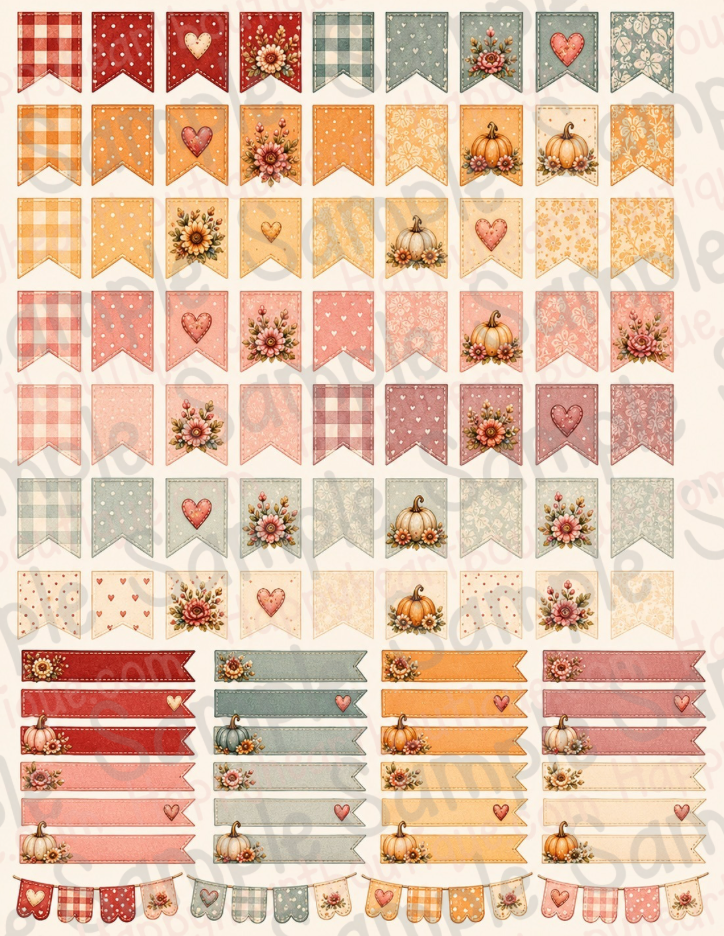 🍂 Vintage Harvest Market Printable Paper, Ephemera  & Creative Elements Collection | Fall Junk Journal, Scrapbook & Paper Crafting Kit