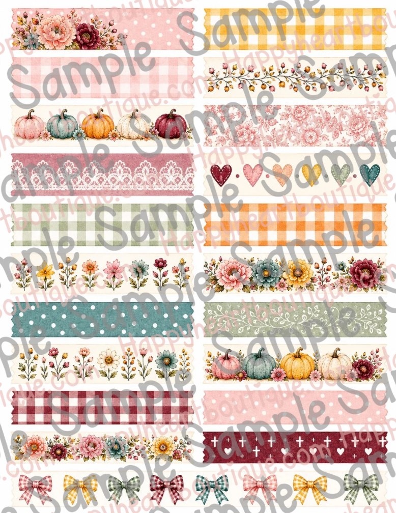 🍁 Fall Blessings Paper, Ephemera & Creative Elements Collection