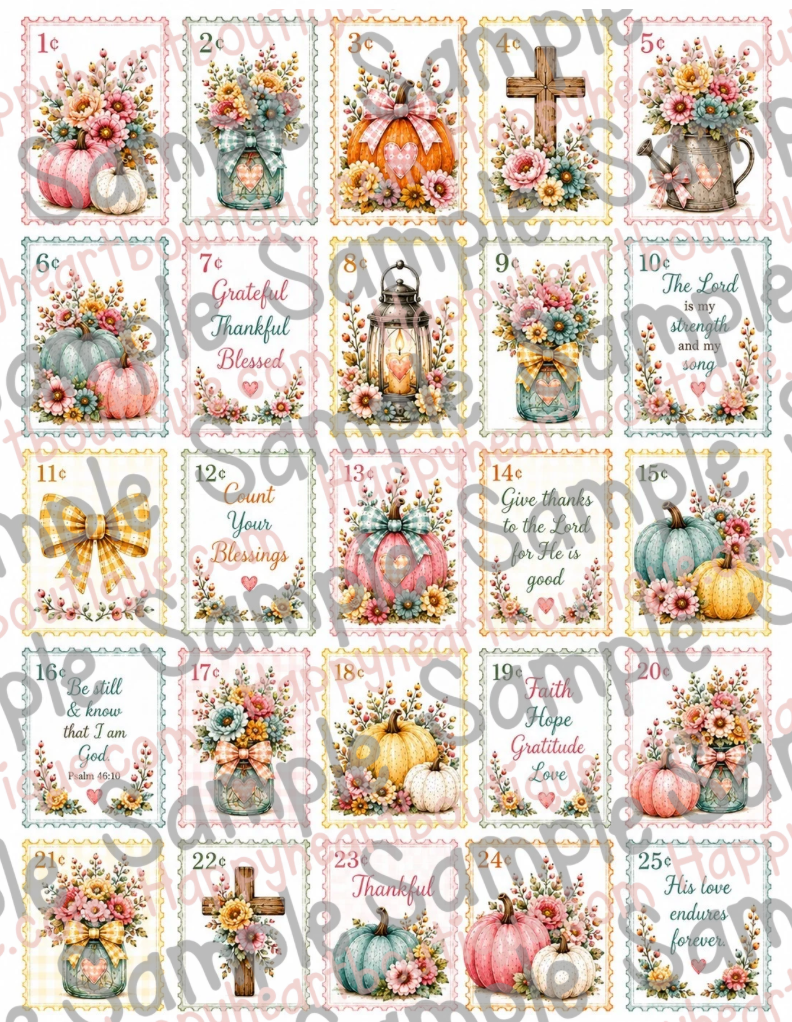 🍁 Fall Blessings Paper, Ephemera & Creative Elements Collection