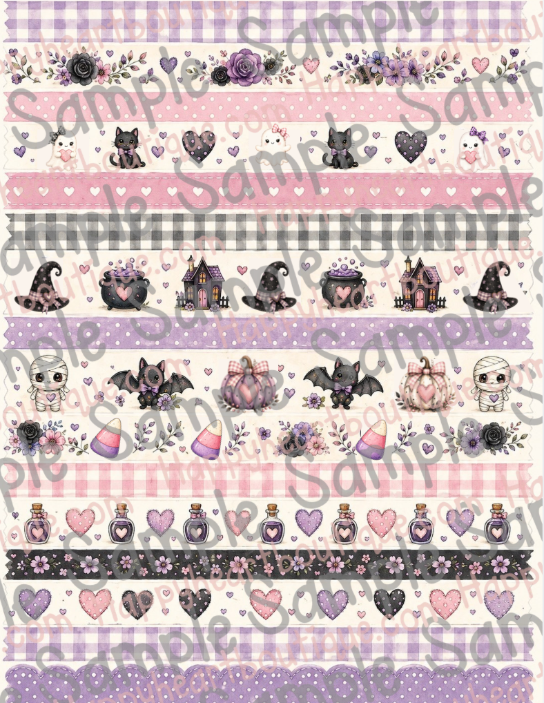 💜🐈‍⬛🩷  Too Cute to Spook Paper, Ephemera & Creative Elements Collection