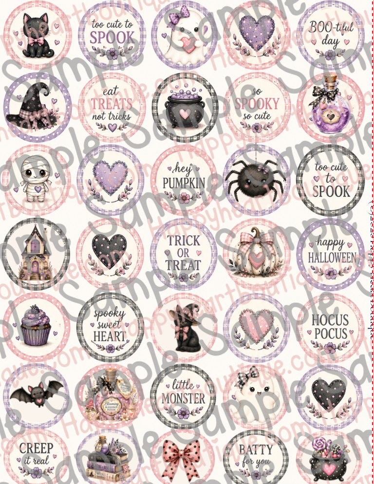 💜🐈‍⬛🩷  Too Cute to Spook Paper, Ephemera & Creative Elements Collection