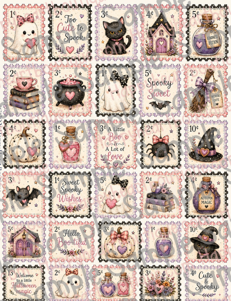 💜🐈‍⬛🩷  Too Cute to Spook Paper, Ephemera & Creative Elements Collection