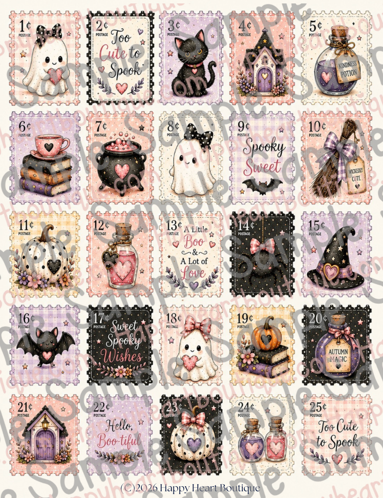 💜🐈‍⬛🩷  Too Cute to Spook Paper, Ephemera & Creative Elements Collection