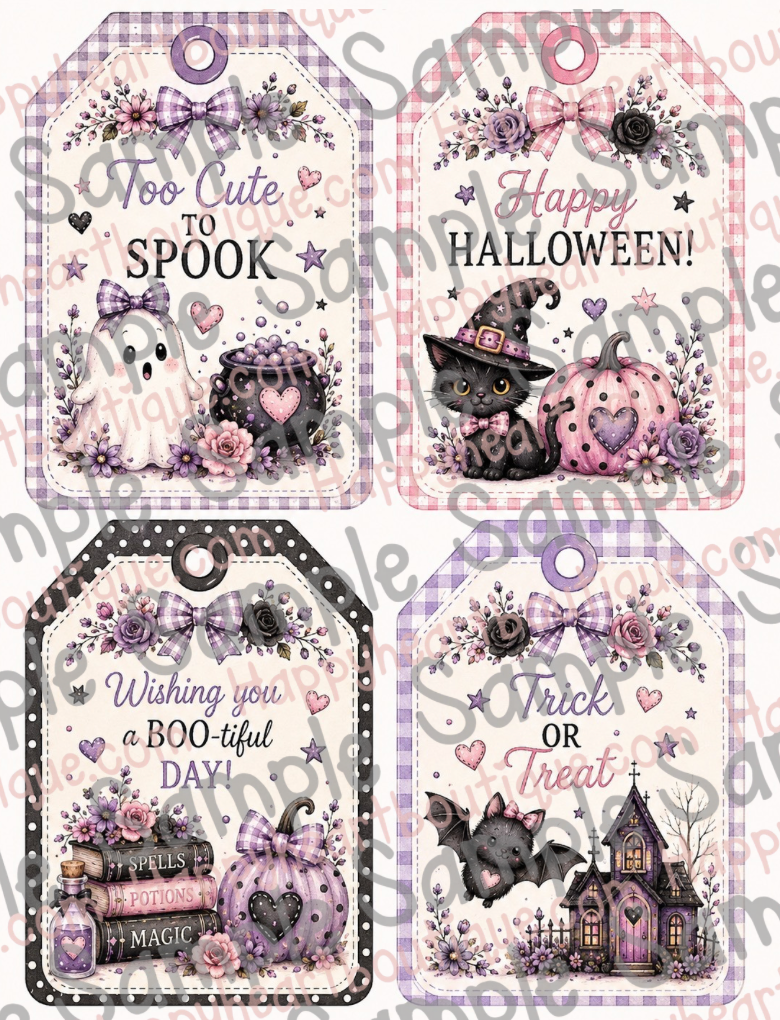 💜🐈‍⬛🩷  Too Cute to Spook Paper, Ephemera & Creative Elements Collection