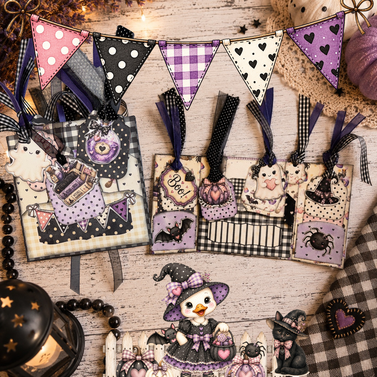 👻🩷💜Gertie the Goose is Too Cute to Spook Pop-Out Card & Gift Set 💜🩷👻