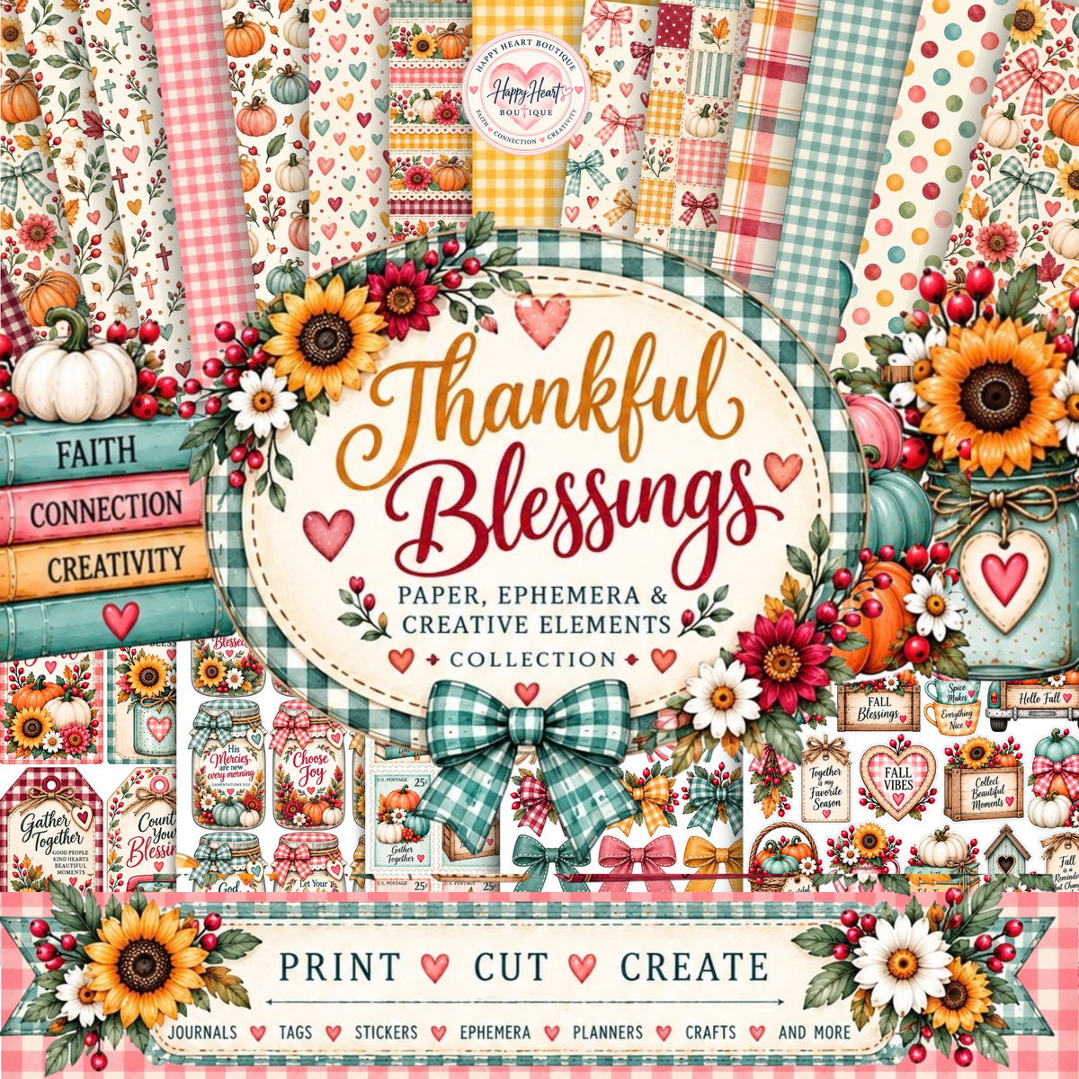 Thankful Blessings Paper, Ephemera & Creative Elements Collection