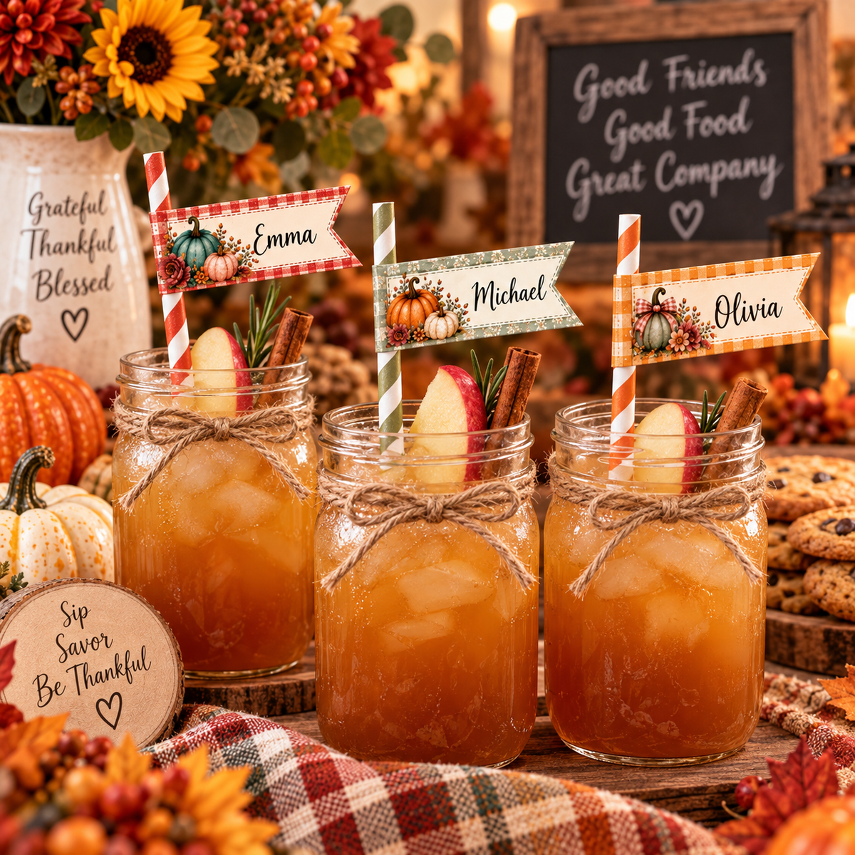 Fall Blessings Gather & Celebrate Printable Fall Party Decorations & Paper Craft Collection